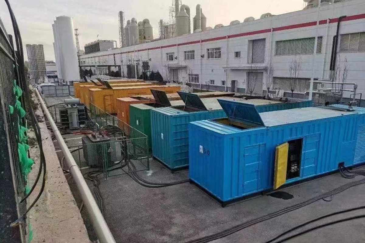 运粮湖管理区发电机租赁施工现场