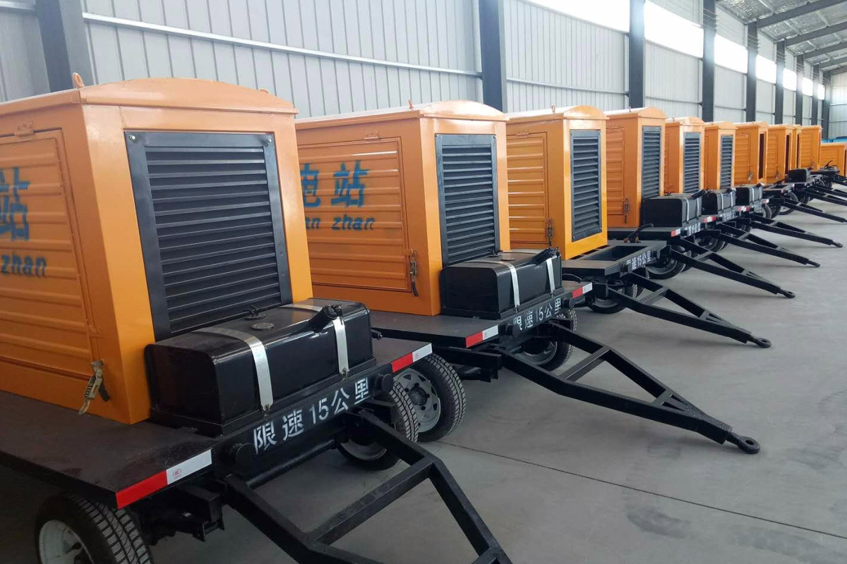 运粮湖管理区发电机租赁施工现场